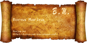 Borna Marina névjegykártya